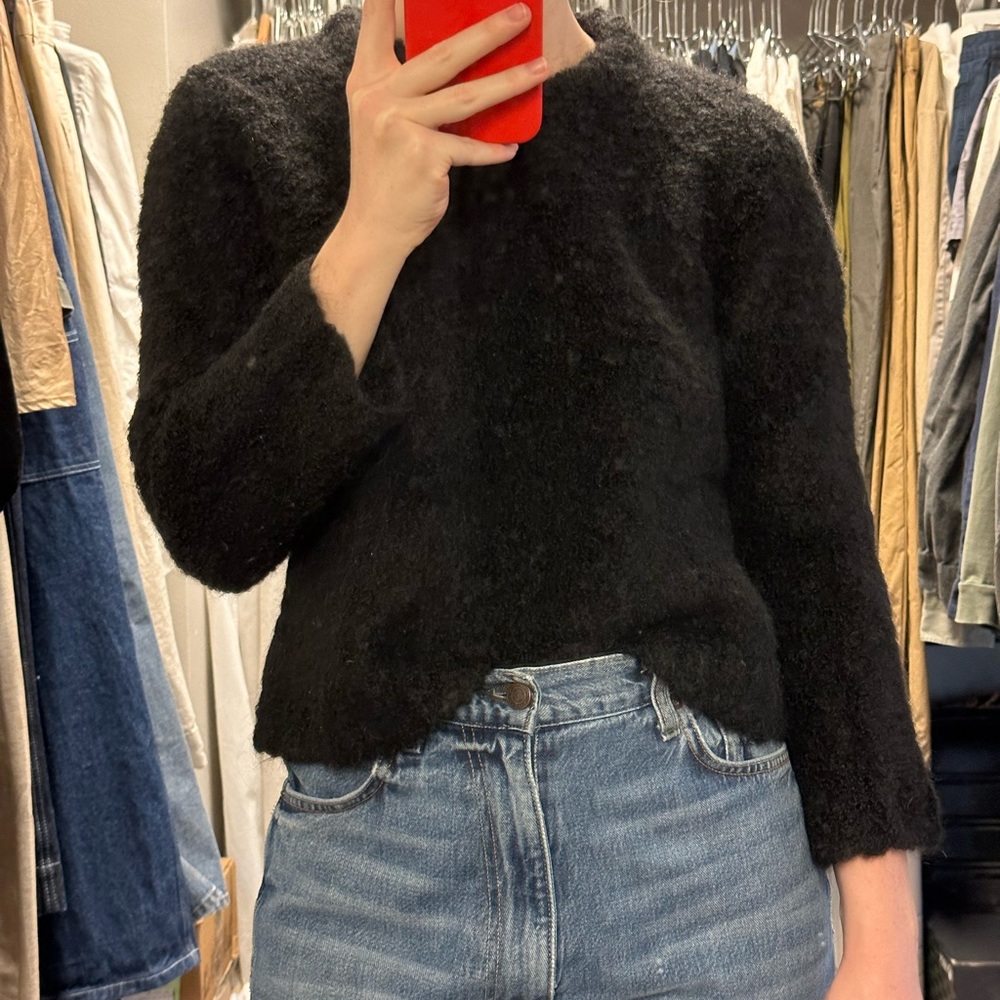 SOLD – Maria Stanley Virgil Pullover Sweater, Noir Alpaca, Size M